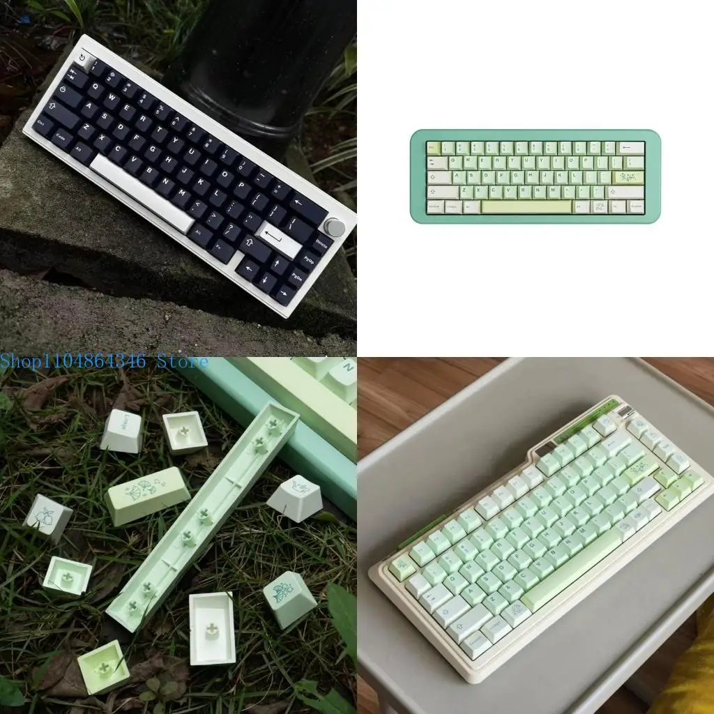 

5asd 143 Keys GinkgoTheme Keycaps for Mechanical Keyboard CherryProfile Keycaps DIYSublimation caps