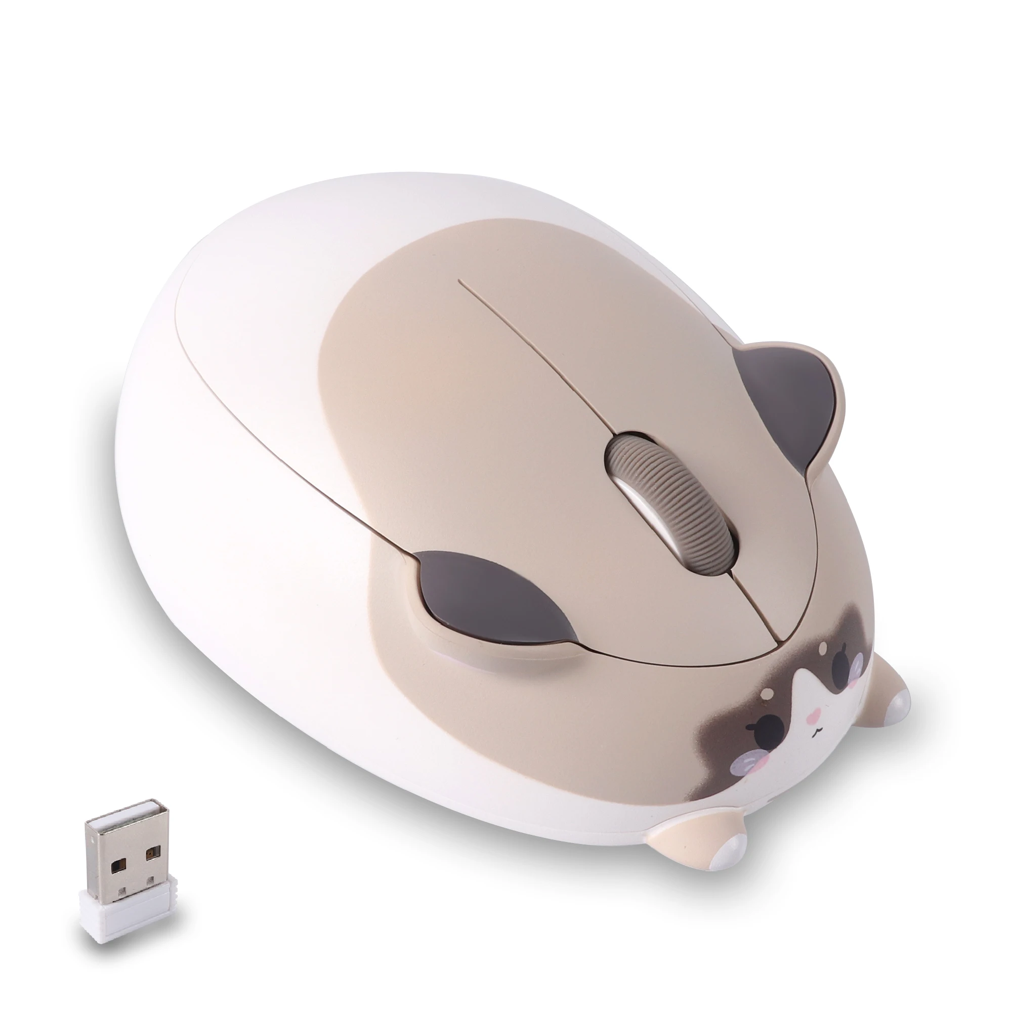 Capybara Cat Appearance Wireless 2.4G Mouse Low Noise Button Skin Like Material Battery Power Supply Office Use Compatible Mause