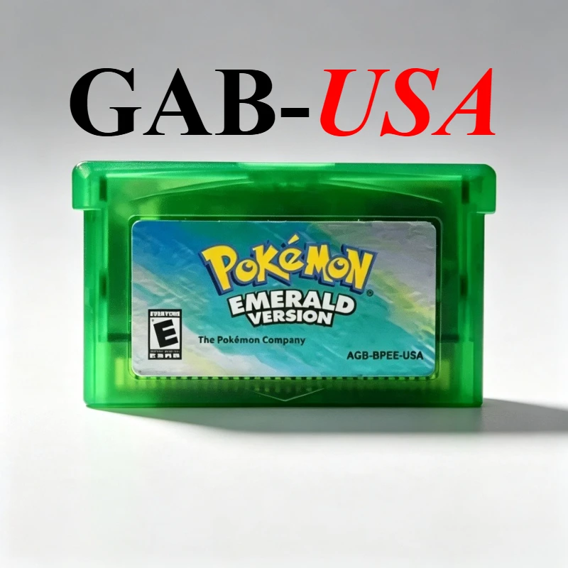 USA GBA Pokémon Spielmodul 32-Bit Videospielkonsolen-Karte AshGray Liquid Crystal Light Platinum Spielkarten-Sammlung Geschenk – Detail 2