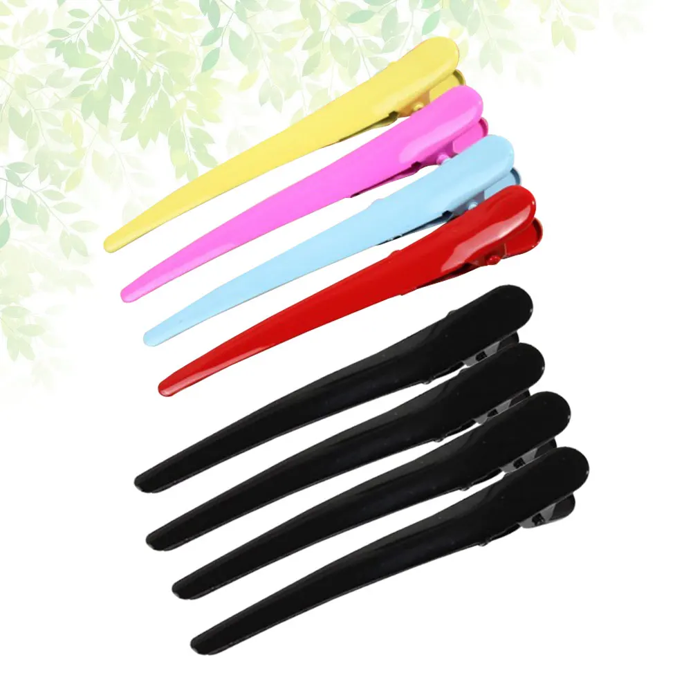 

8 Pcs Make up Metal Painted Duckbill Clip Women's Billed Hair Clips Alligator Girls