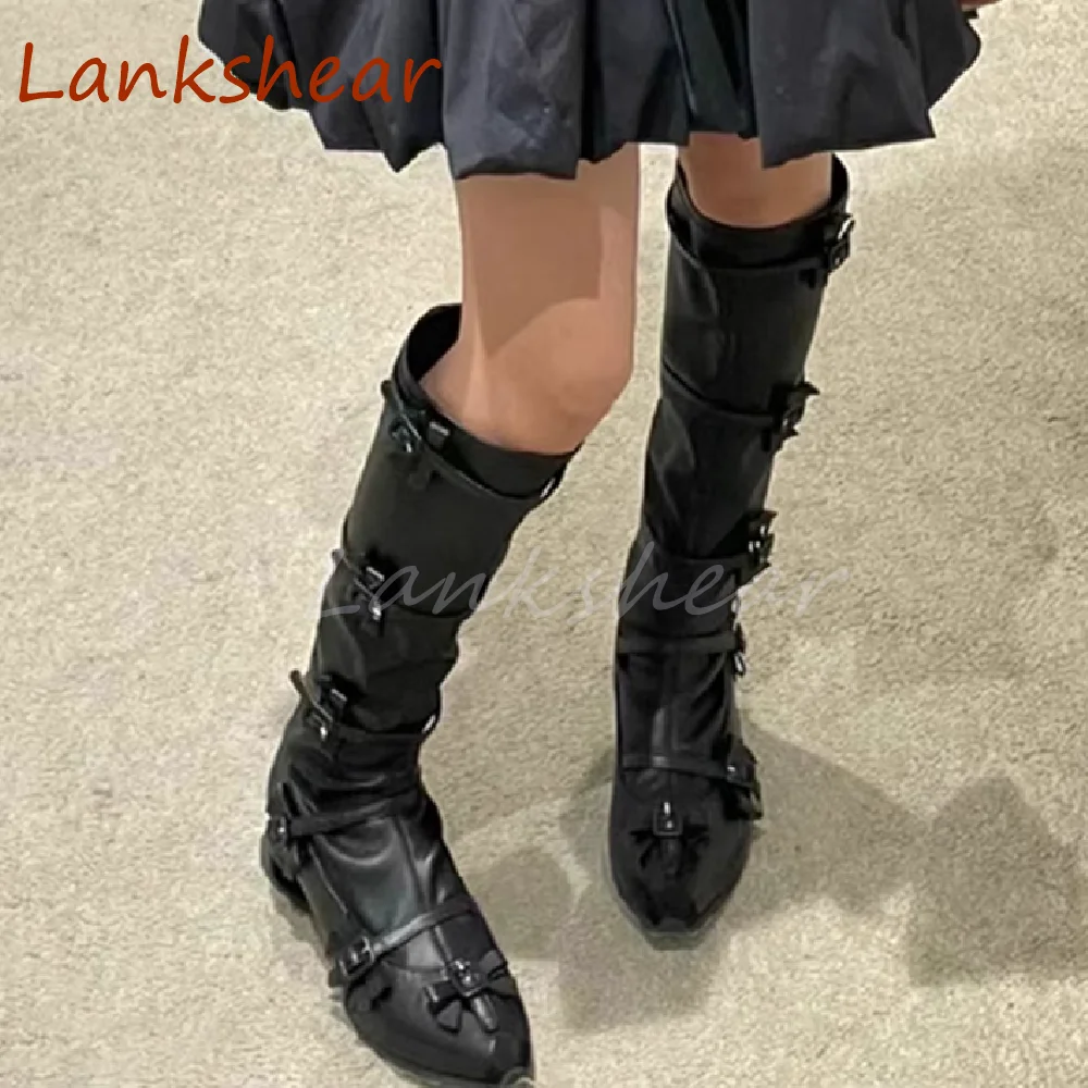 Butterfly Knot Round Toe Women Boots Knee High Fashion Sexy Niche Design Modern  Air Cushion Bottom  Women Shoes New Arrivals