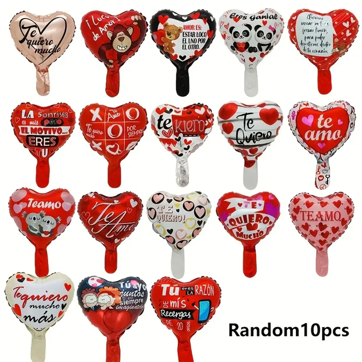 10pcs 10 inch random printed love balloons Valentine's Day birthday wedding engagement party decoration balloons