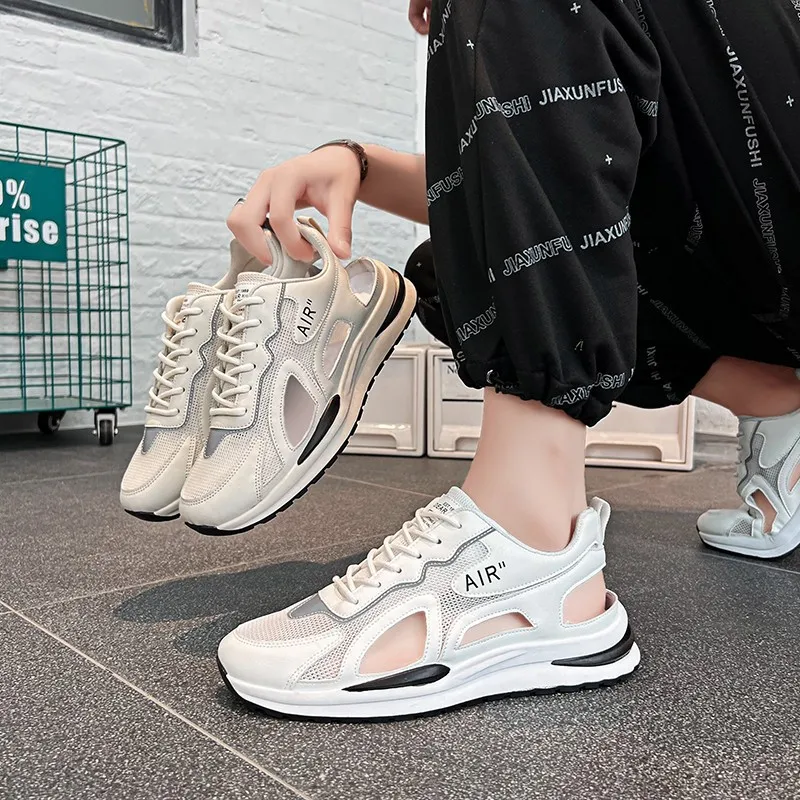 

Брендовые мужские кроссовки, сетчатые дышащие мужские кроссовки, новые летние лоскутные пляжные сандалии, роскошные модные мужские теннисные туфли 2025