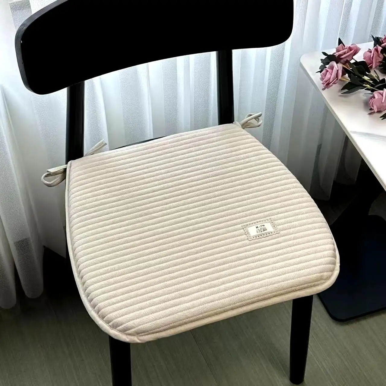 

Универсальная всесезонная противоскользящая подушка для офисного кресла, съемная, моющаяся, с креплением на ремнях, тканевая подушка для домашнего кресла