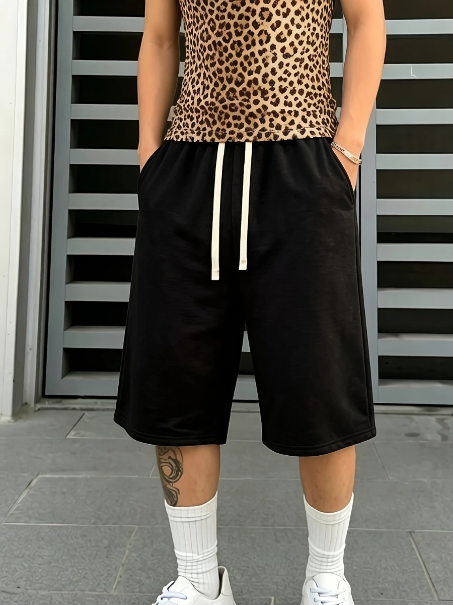 Fashion Streetwear Shorts Summer Men's Pickleball Drawstring Athletic Shorts Sweatpants Sport Jogging Beach Pant Casual Oversize