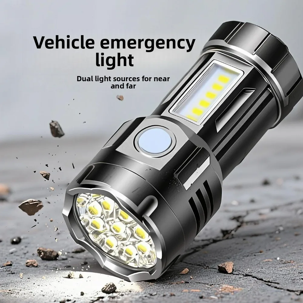 Mini Magnetic Multi-Functional Super Bright Flashlight with Side Light Portable Pen Clip Keychain Torch for Outdoor Use