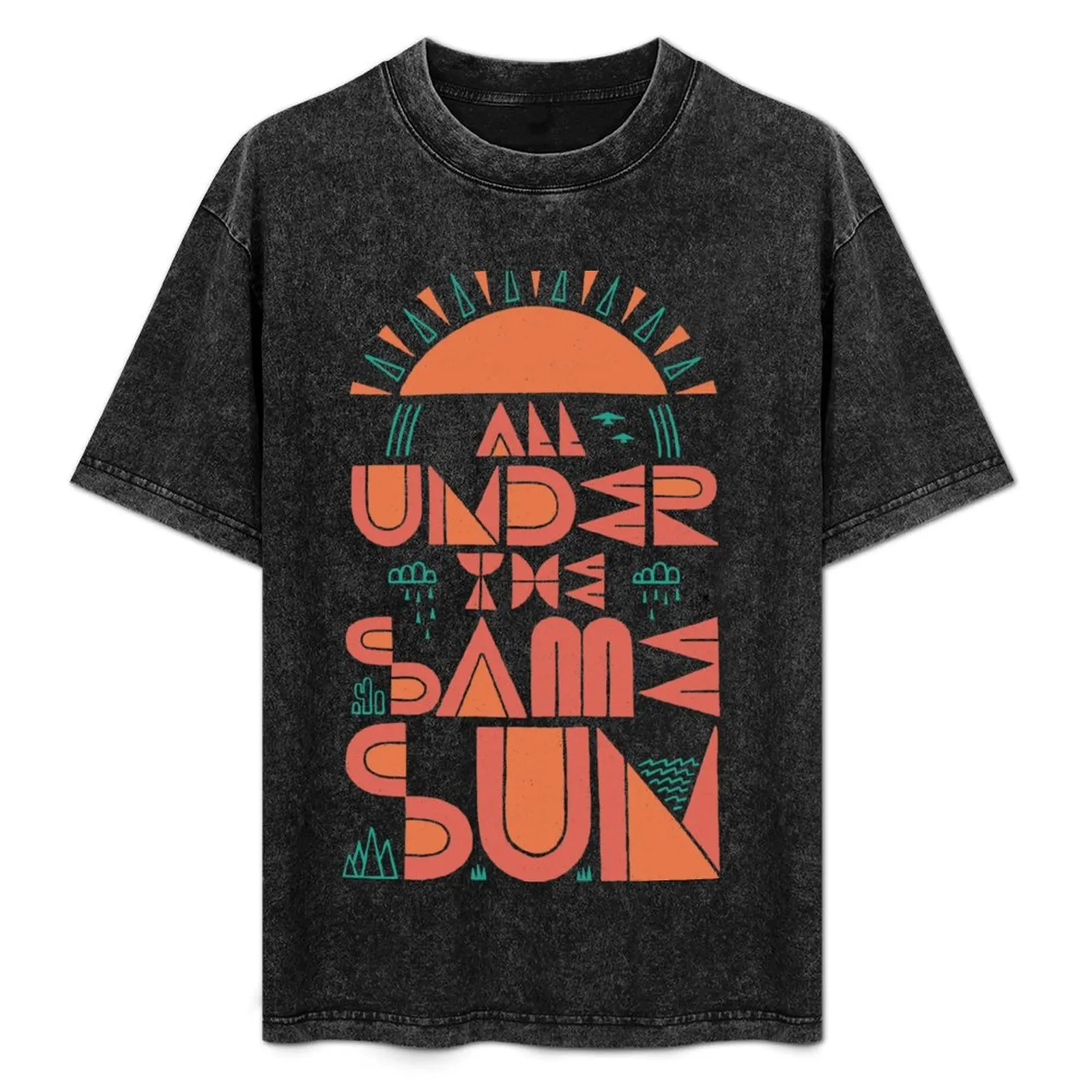 

All Under The Same Sun T-Shirt blue lock cotton graphic tees Men's clothing