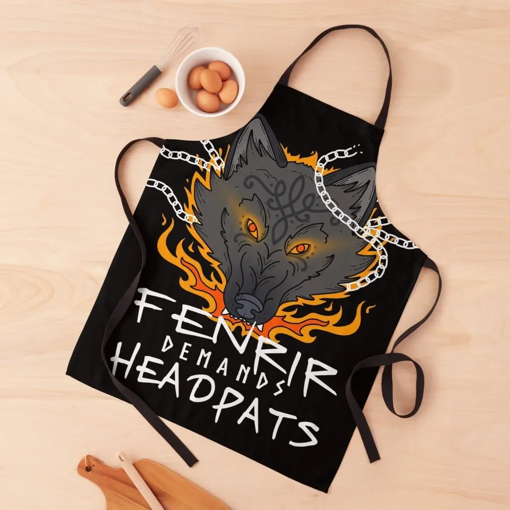 

Фартук Fenrir с надписью Headpats (Lorge Doggo) для учеников, товары для дома и кухни, кухня и домашняя кухня