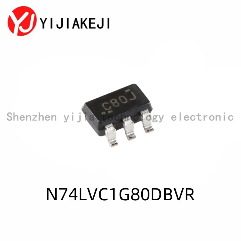 20 قطعة العلامة التجارية الجديدة ، الأصلي SN74LVC1G80DBVR SOT-23-5 حافة إيجابية أحادية القناة أثار D-نوع الوجه بالتخبط #1