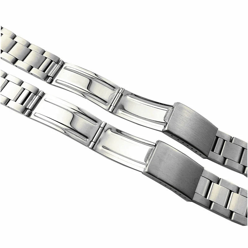 13mm 17mm 19mm 20mm Stainless Steel Replacement Oyster Watch Bracelet Fits Rolex Watch Strap Women Watchbands Men