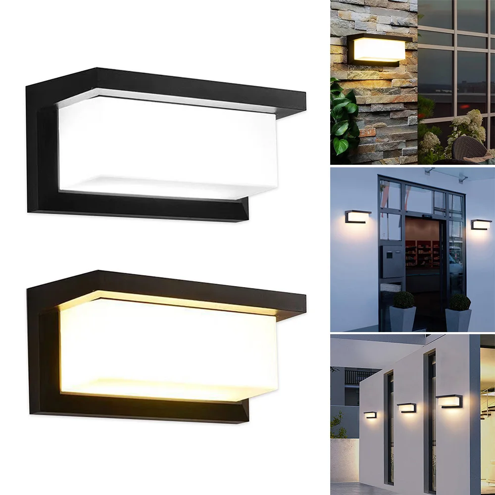 

LED Outdoor Wall Lamp IP65 Waterproof Warm/White Light Wall Mounted Lamp Retro Aluminum 18W Wall Sconce for Home Balcony Garden