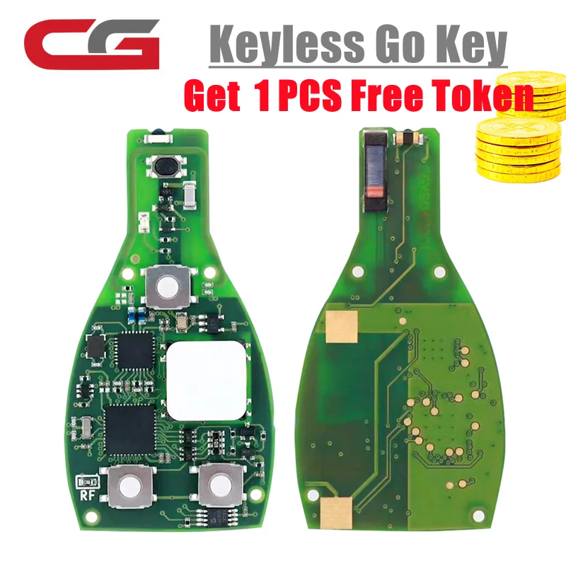 CG CGDI MB 08 Version Keyless Go Key for Mercedes Benz W164 W221 W216 W251 Year 2005-2010 315MHz/433MHz Get 1 Free Token