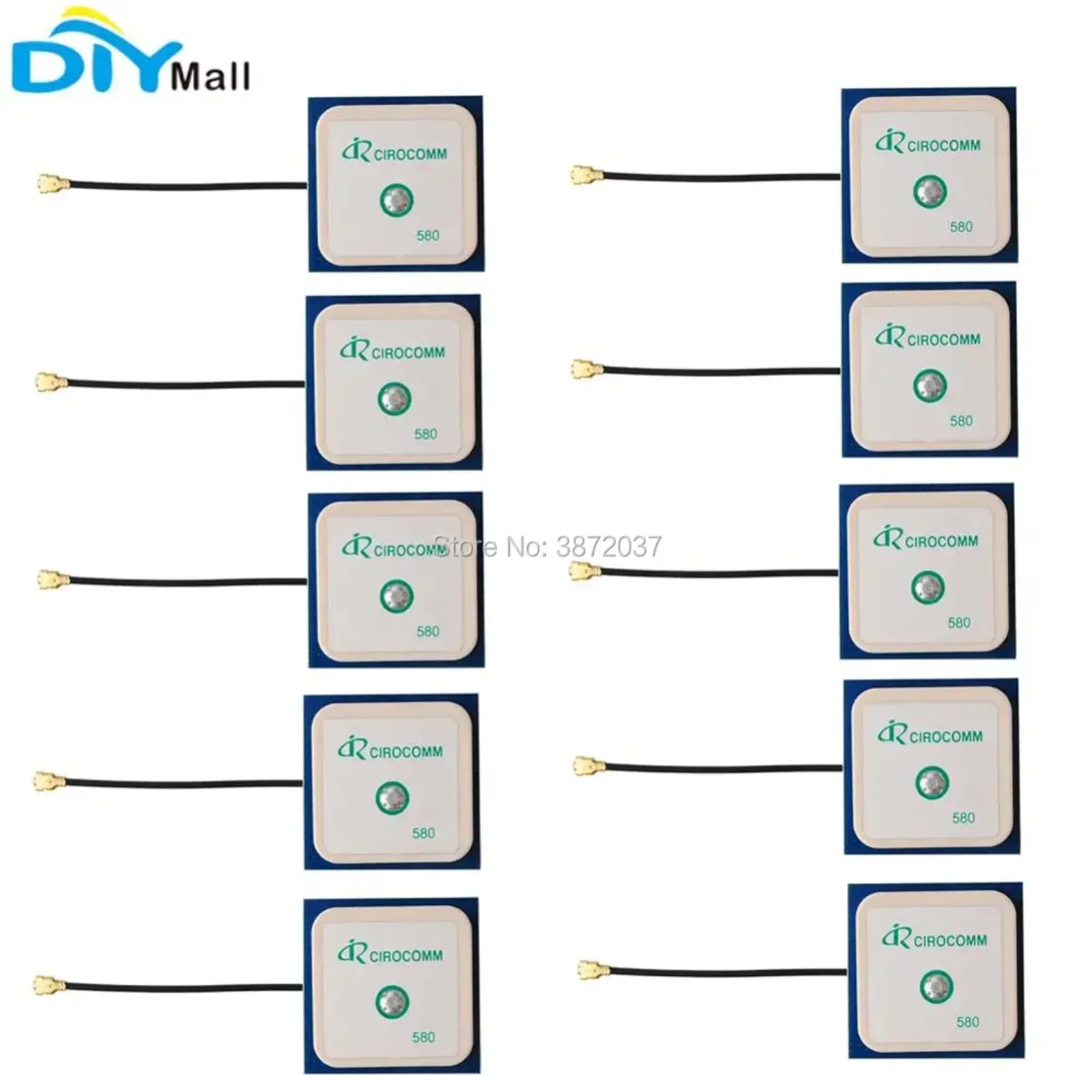 10pcs/lot 32dB High Gain GPS Active Ceramic Antenna 5cm RHCP Connector Interface