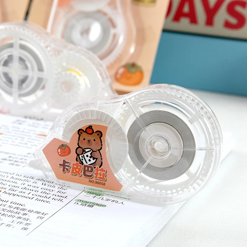 Cute Cartoon Capybara Correction Tape Portable Creative Large Capacity Correction Tape School Supplies Student Stationery