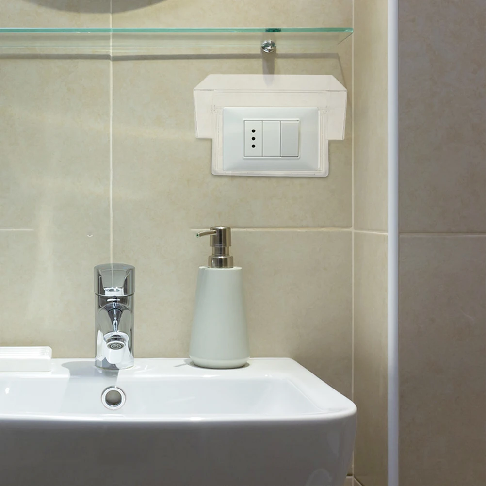 

2 Pcs Waterproof Socket Box Double Switch Cover Outlet Protector Thickened Design Non Deformable Indoor Outdoor Use