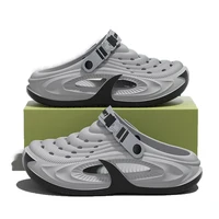 Pantoufles d'extérieur pour hommes, en EVA, antidérapantes, à bout fermé, plateforme épaisse et douce, sandales confortables à la mode pour hommes, chaussures d'été pour la maison 6