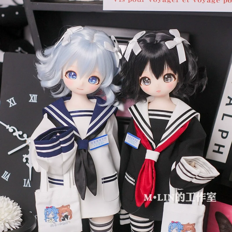 

1/3 Bjd Wig Doll With Bow Short Curly Hair Suitable For Heads With A Circumference Of 22-23cm