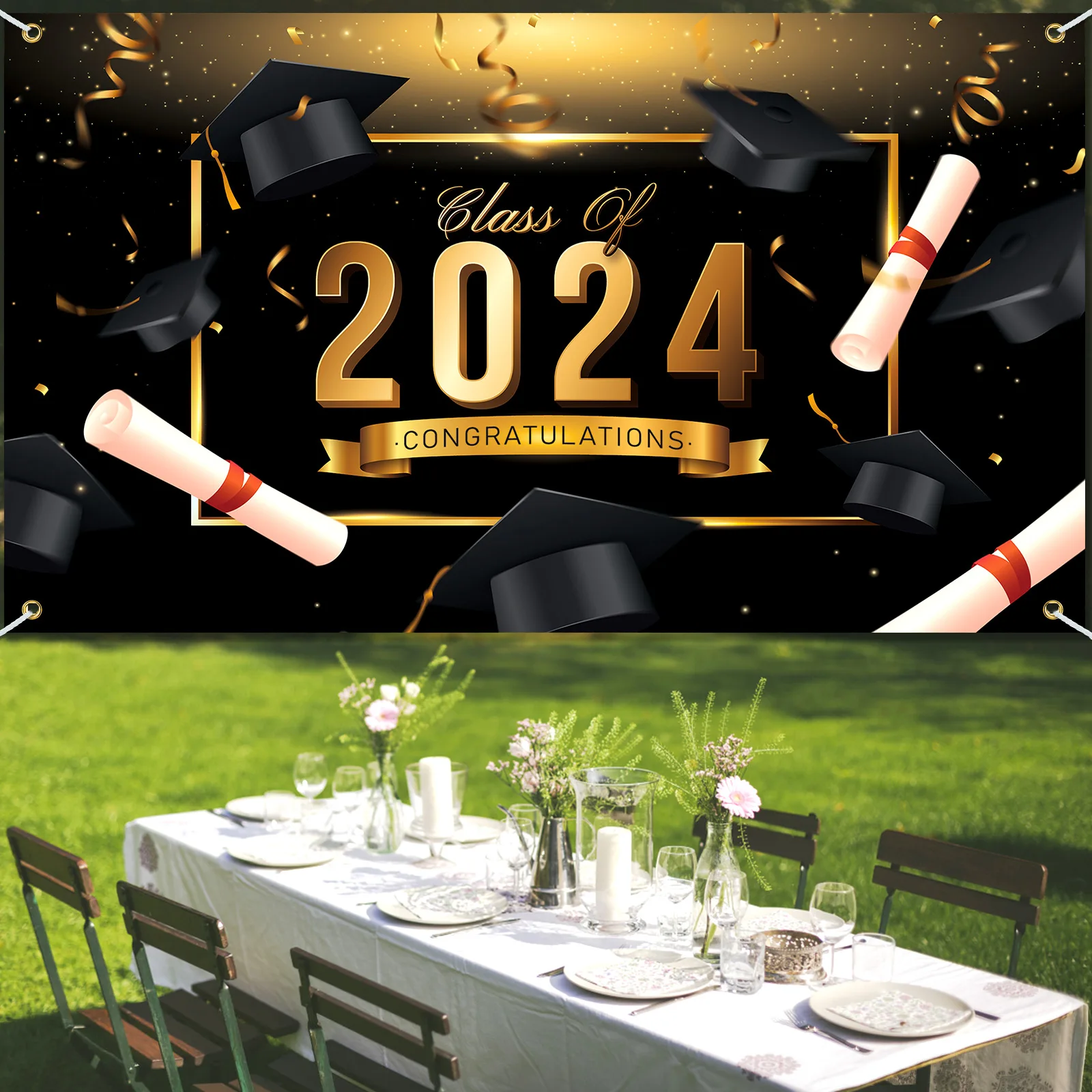 Graduation Season Banner Background Graduation Banner Congratulations Graduation Party Decoration Background