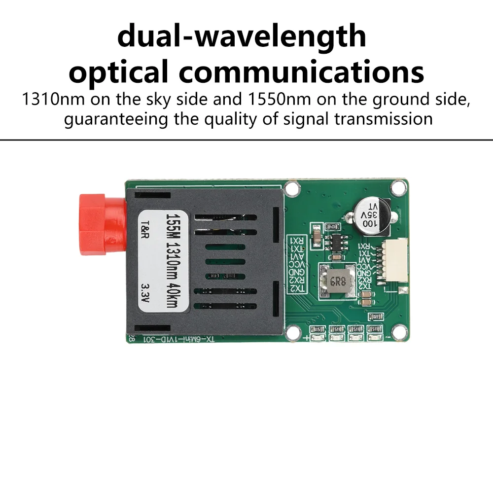 TTL-Optisches Transceiver-Modul für Drohnen 5,5-26V Weitspannungsfaser-Optische Kommunikation 20-60KM Reichweite Leichtbauweise FPV – Detail 9