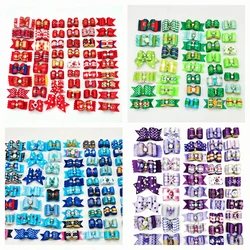 50pcs Bulk Christmas Pet Bow with  Rubber Band  Xmas Dog Hair Bows Puppy Dog Hair Accessories Perros Acesorios