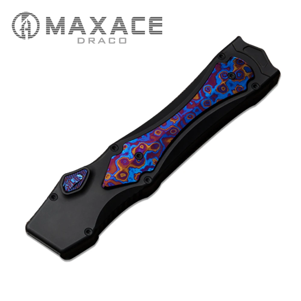 Maxace Draco Folding Knife pocket knife camping portable outdoor fruit knife Survival Self-defense Collection And comb toy tool