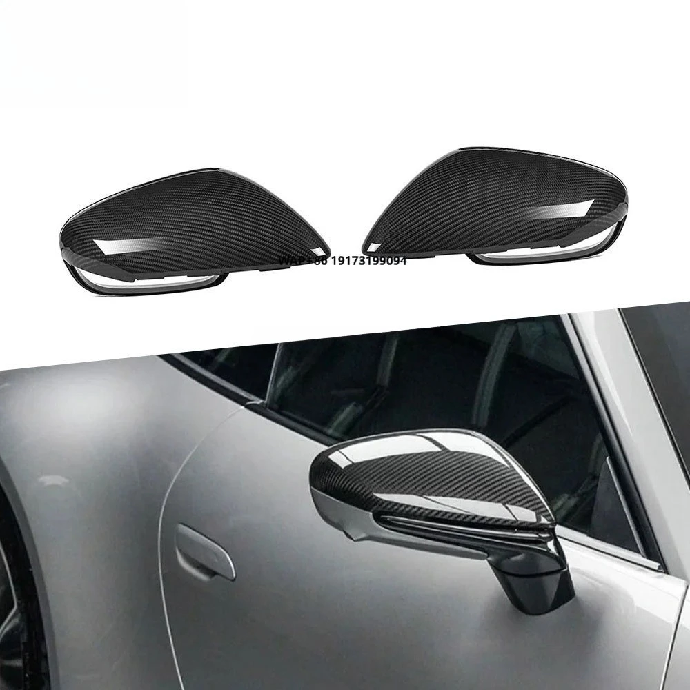 

Dry Carbon Car Side View Mirror Cover for Taycan 911 9J1 2019+ 992 2021+ LHD Left-hand Drive Mirror Cover