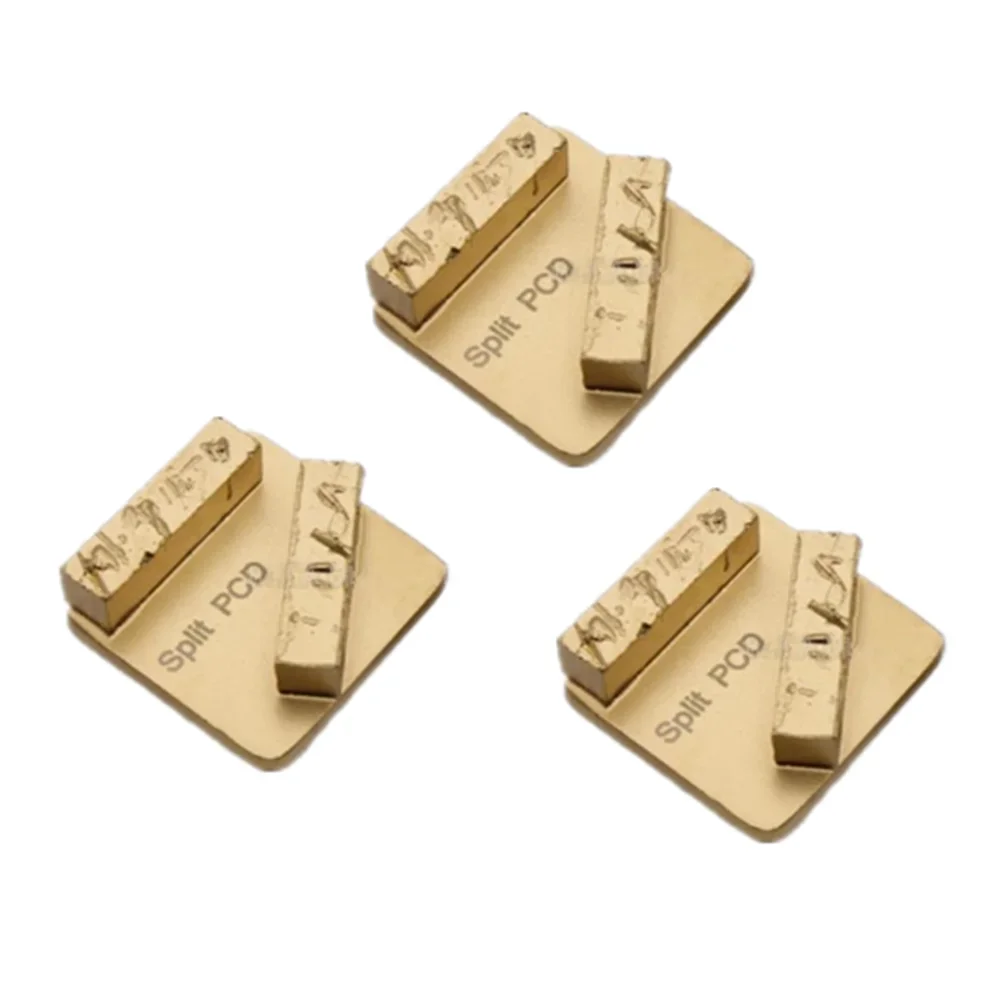 9 zapatos de molienda de diamante Redi Lock PCD con segmentos divididos dobles para eliminación de recubrimiento en amoladoras de suelo