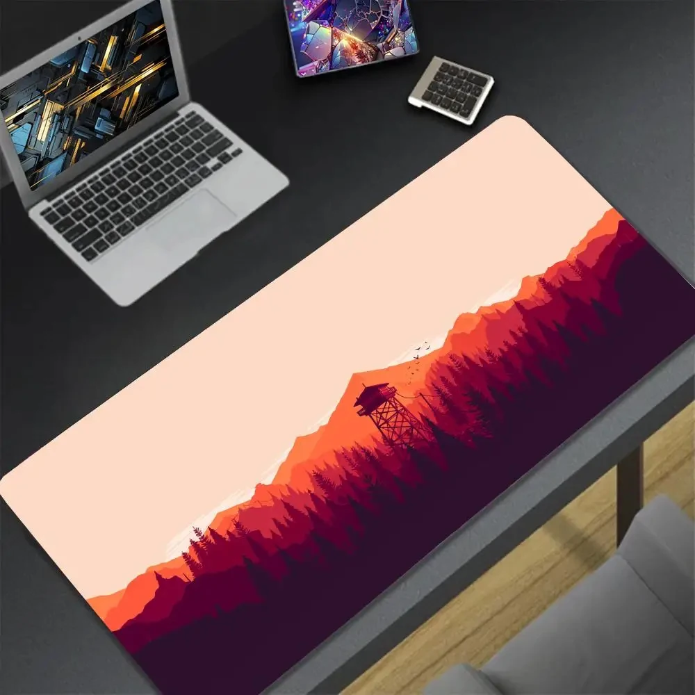 Gamer Office Mat Mouse Pad Firewatch Mat Mousepad Light Gaming Accessories Desk Mat Art Keyboard Mats 900x400 Mausepad Company