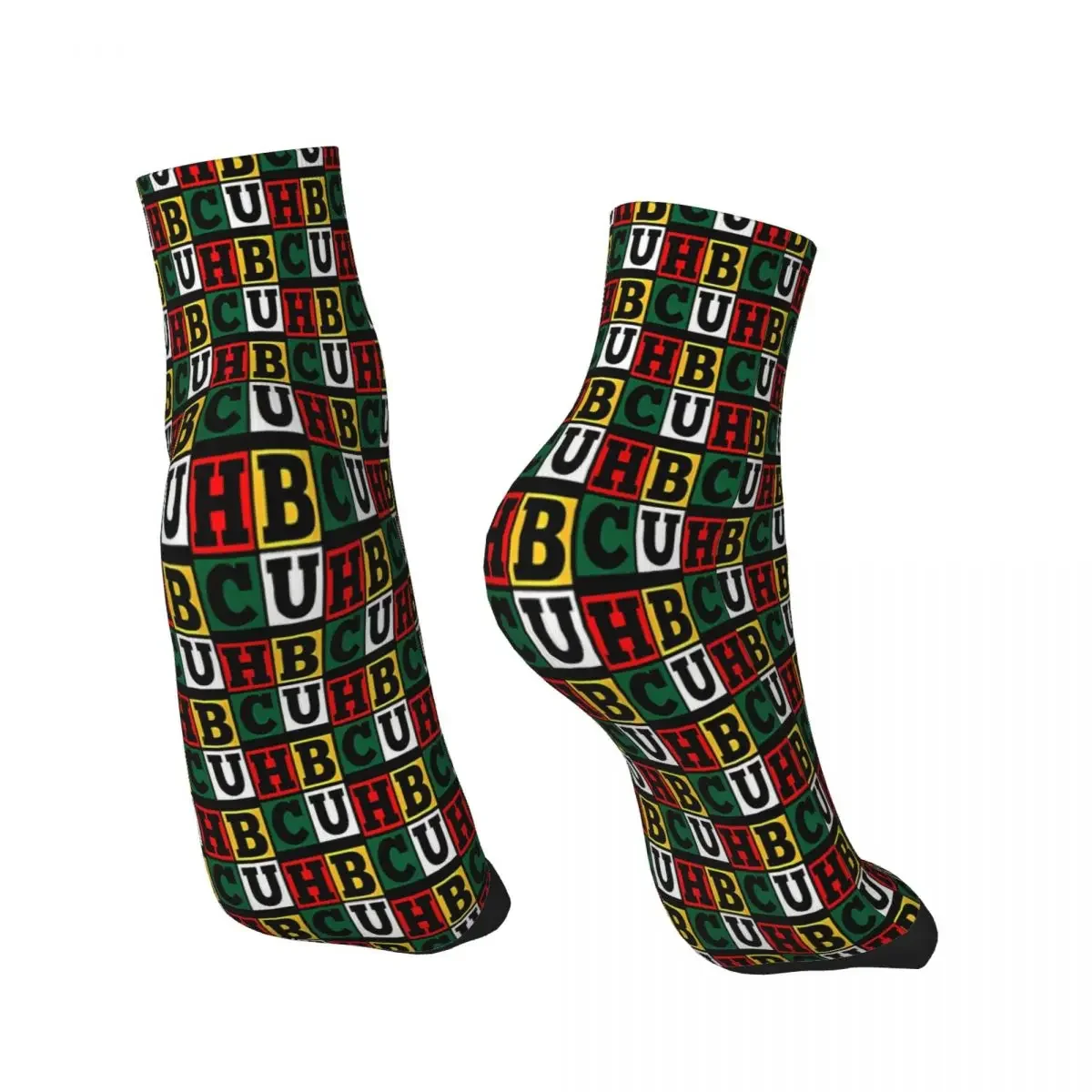 HBCU Grad Block Letters Ankle Socks Male Mens Women Winter Stockings Harajuku