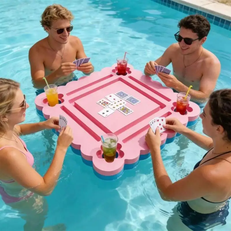 

Floating EVA Pool Mahjong Table Waterproof And Light Weight Foam Game Table For Swimming Pool Parties And Familily Fun 24BD