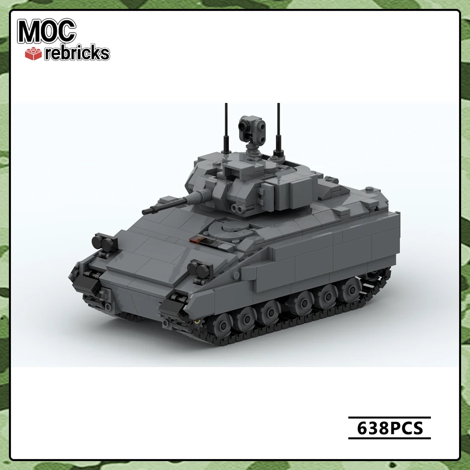 Military Vehicles Series United States M2/M3 Tank MOC Building Block Model Collection Experts High Difficulty Puzzle Brick Toys