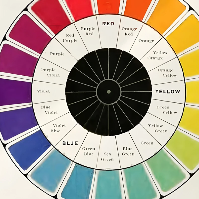 Vintage Spectrum Color Theory Poster Color Wheel Print Johannes Itten Wall Art Canvas Painting Art Classroom ﻿Wall Picture Decor