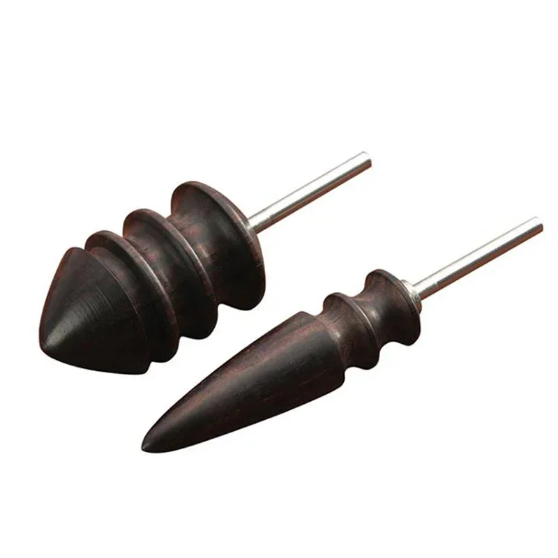 Leather Edge Electric Polishing Slicker Flat/Pointed Head Sandalwood Leathers Craft DIY Tools Tip Burnisher Wood Craft Tool