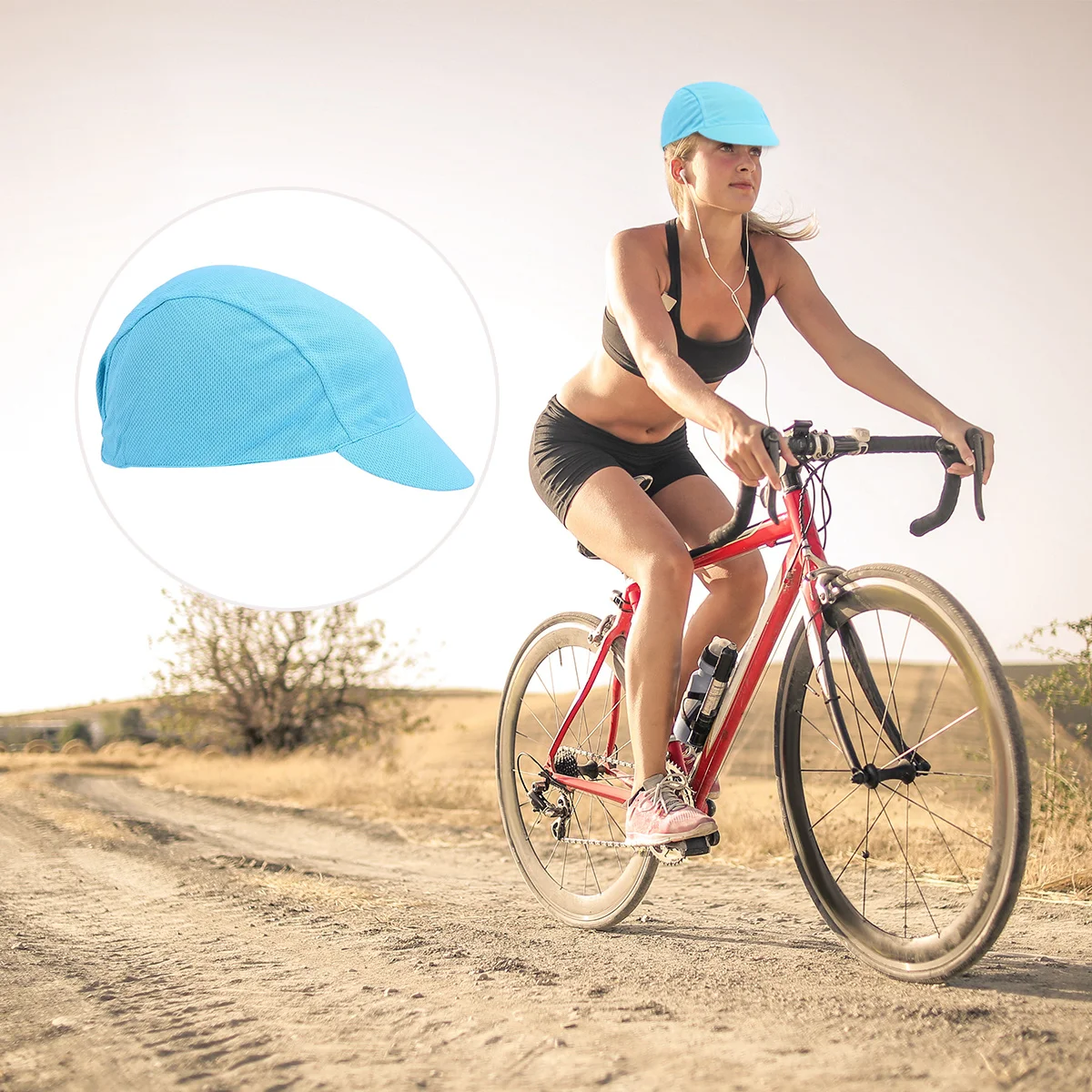 

Unisex Cycling Cap Sweat Absorbing Quick Dry Breathable Bike Cap White for Outdoor Biking Running Liner
