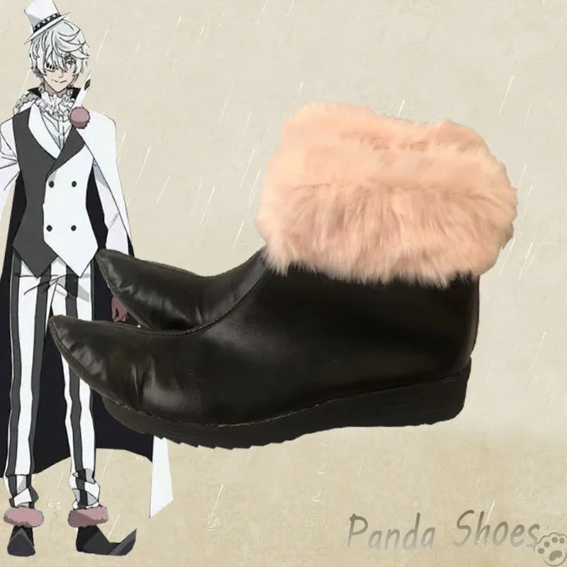 분고 스트레이 도그스 고골 코스프레 신발 애니메이션 코스 레드 롱 부츠 BSD 페도르 D 코스프레 의상 소품 신발 콘 할로윈