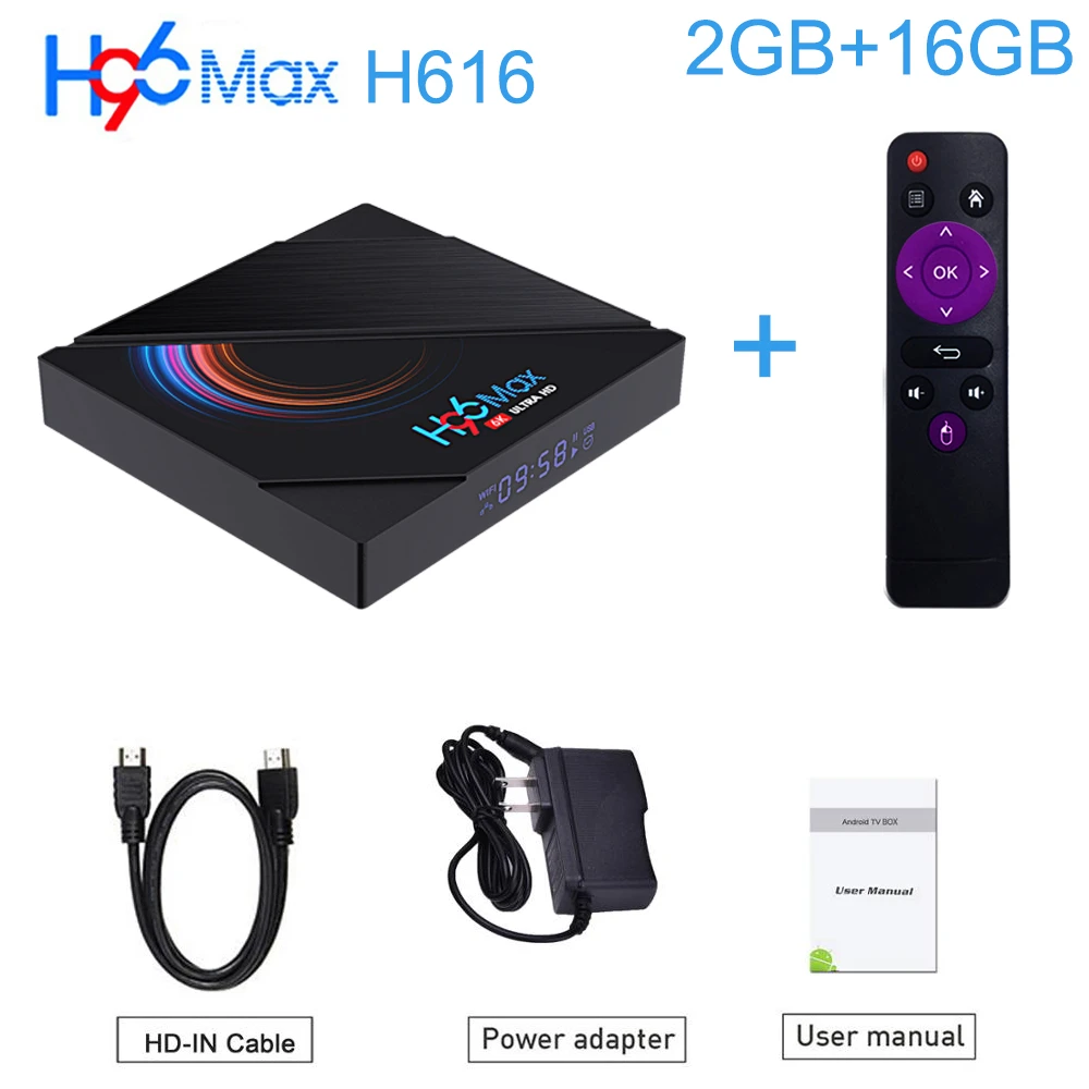 H96 Max Tv Box Android 10.0 Allwinner H616 4GB 32GB 64GB 6K HD 2.4G5G WiFi Media Player H96MAX Smart Android Tv Box Set Top Box