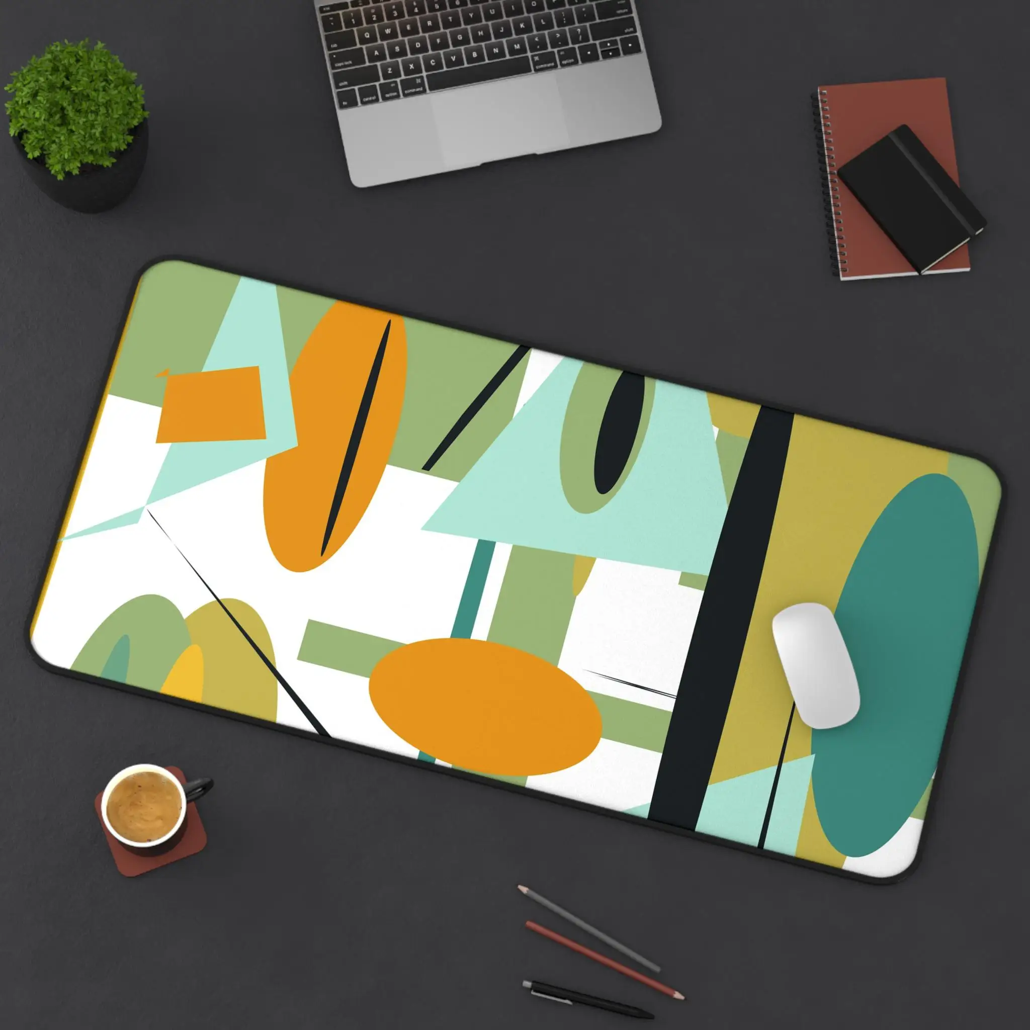 Abstract Desk Mat, Modern Office Desk Accessory, Minimalist Workspace Decoration, Gift for Creative People, Gaming Desk Mats