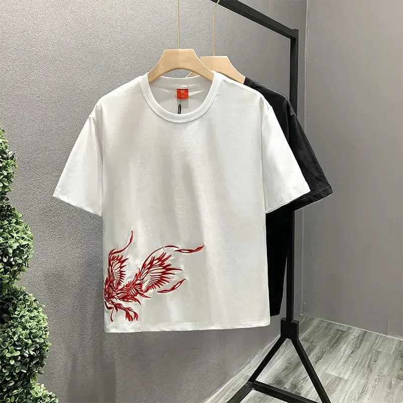Baggy Tops 100℅ Cotton Men's T-shirt Male Tees Shirts Luxury High Quality Cool Harajuku Y2k Ordinary Korean Clothing Kpop Hot
