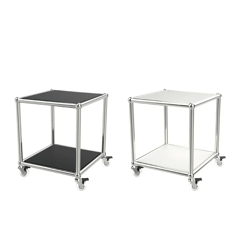 USM Style Stainless Steel Side Table Modular Coffee Table Industrial Style Bedside