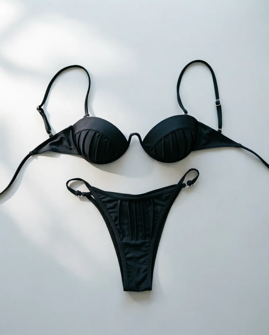 Push Up Underwire 2026 New Bikini Sexy Women Adjustable Swimwear Fashion Lady Pleated Biquini Swimsuit Luxury Mujer Beach Outfit