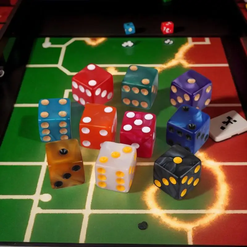 

Набор кубиков Aventurine D6, 16 мм, акриловая конструкция, подходит для обучения математике, DND, RPG и настольных игр.