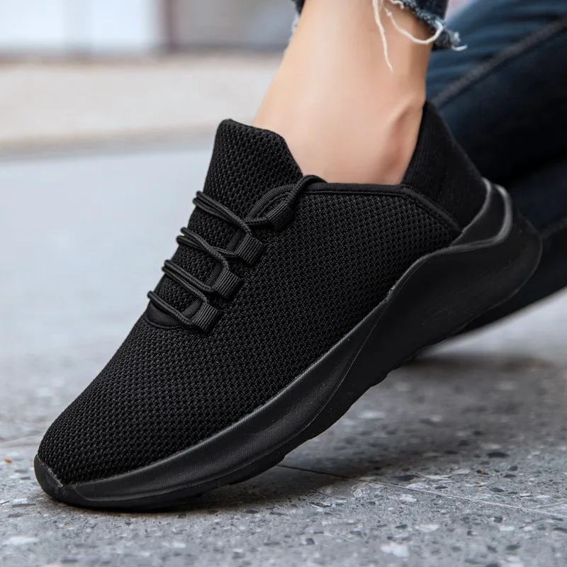 Damyuan New Men Knit Casual Walking Shoes Breathable Trendy Sneakers Casual Slip On Outdoor Walking Shoes Plus Size 40-46