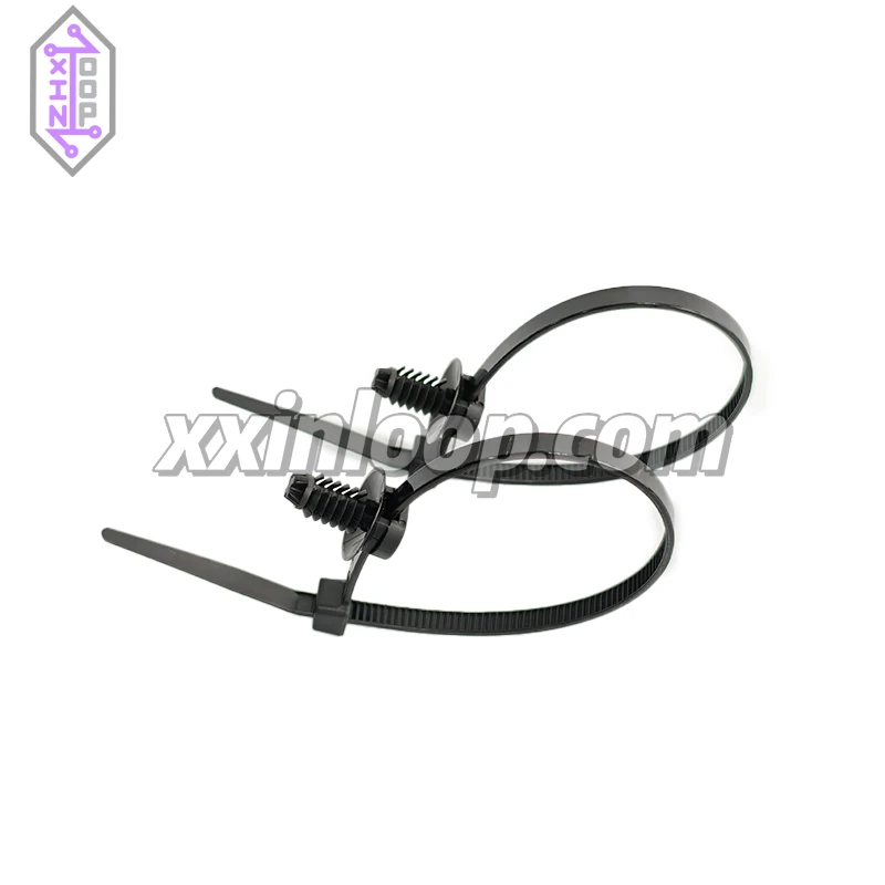 

156-00289 2-Piece Fir Tree Fixing Cable Tie T50RFT7 202mm PA66HS 225N for Ø4-45mm Bundle | Ø6.5-7.0mm Round Hole Panel Fastening