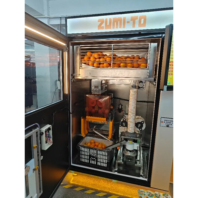 Automatic Freshly Squeezed Orange Fruit Juice Vending Machine Smart 21.6-inch Touch Screen With Coin Cash Card Payments