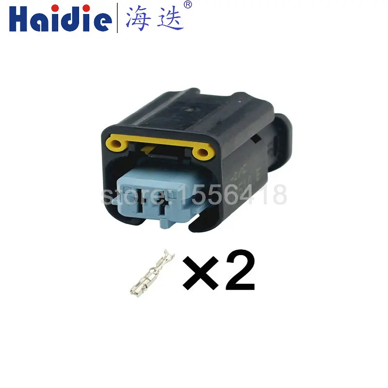 

1-100 sets 2 Pin Auto Engine Fan Water Temperature Sensor Plug Socket Waterproof Auto Connector 1801176-2