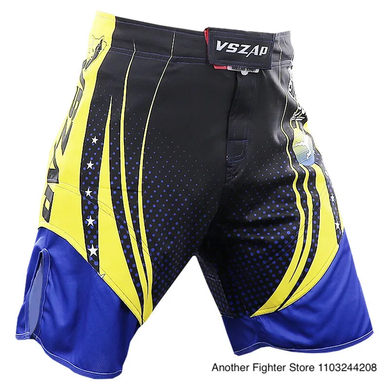 سراويل MMA للرجال Vszap Fighter BJJ Jiujitsu سراويل رياضية للقتال في صالة الألعاب الرياضية فنون الدفاع عن النفس كيك بوكسينغ سراويل الملاكمة التايلاندية #6