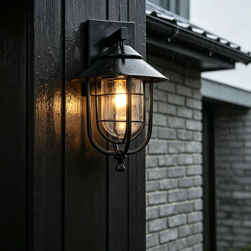 Vintage Glass Wall Lamps Iron Retro Wall Sconces Rainproof Indoor Outdoor Wall Lights Porch Bar Garden Living Room Aisle Lamps