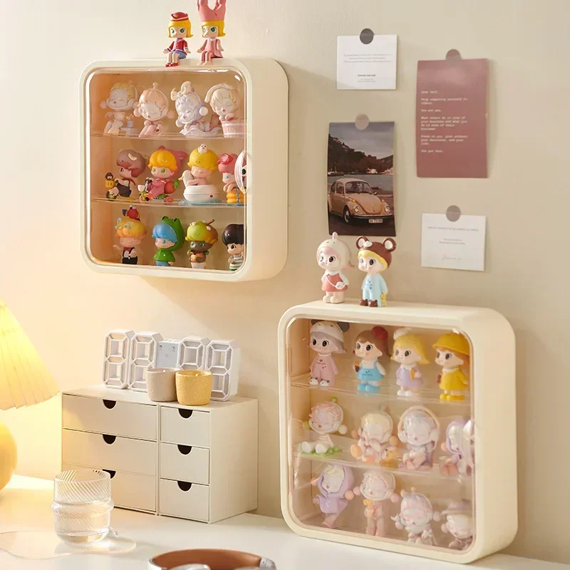 Wall Mount Showcase Clear Acrylic Blind Figures Display Stand Dust Proof Doll Storage Box Box Figures 3 Layers Toy Display Case