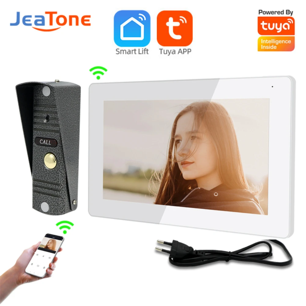 

Jeatone 7Inch WiFi Smart Video Intercom System Villa With Tuya Access Control & Motion Detection Doorphone AHD 720P with Camera