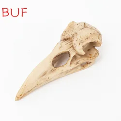 Raven Skull Statue Resin Craft Figurines Home Decoration Bird Skull Animal Skeleton Model